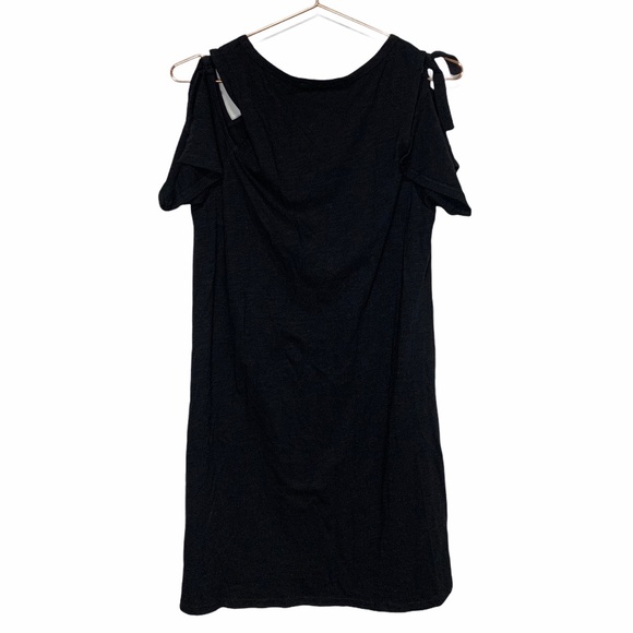 Sanctuary Black Cold Shoulder V Neck Short Dress - Picture 5 of 10